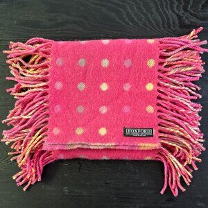 Foxford 100% Lambswool Reversible Polka Dot Scarf